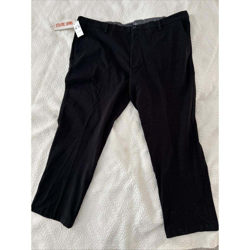 Dockers Mens Big and Tall Classic Fit Workday Khaki Pants in Black Size 48x32